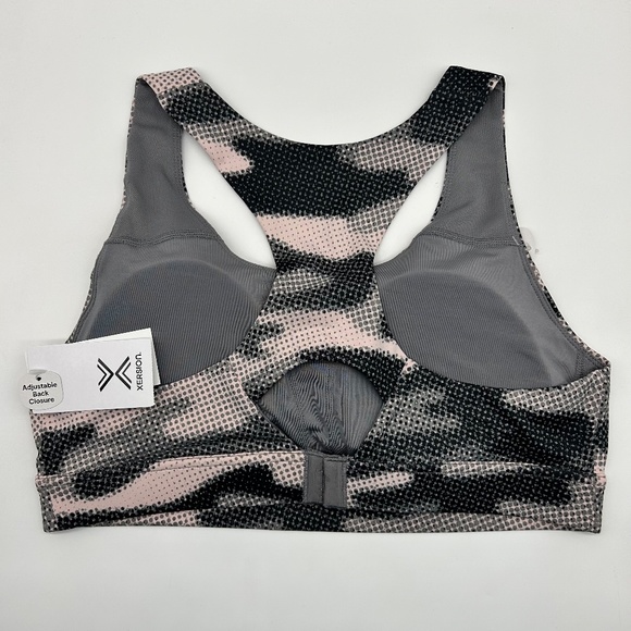 Xersion Women's Peach Camo Medium Support Sports Bra Sizes M L XL XXL - Picture 6 of 14